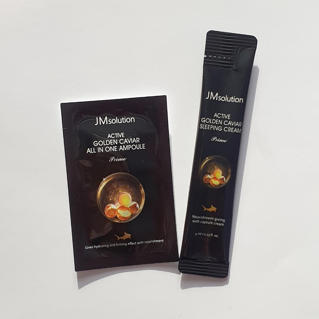 JMsolution Active Golden Caviar All In One Ampoule Prime Сыворотка 3 в 1 с экстрактом икры и золотом