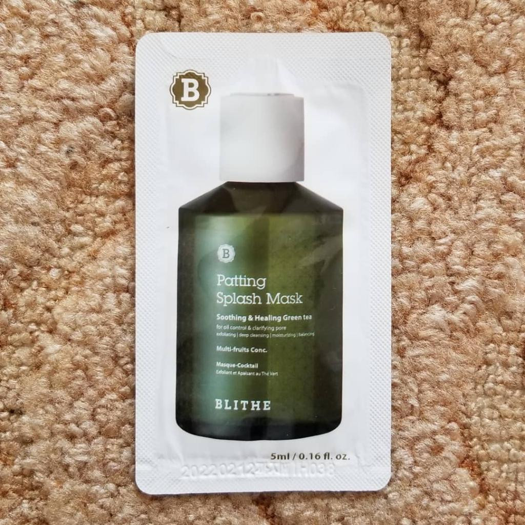 Blithe Patting Splash Mask Soothing&Healing Green Tea - зелёная сплеш-маска для жирной и проблемной кожи.
