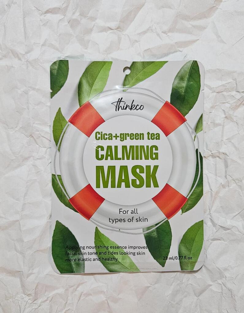 Thinkco Cica Green tea calming mask Тканевая маска успокаивающая  с экстрактом зелёного чая