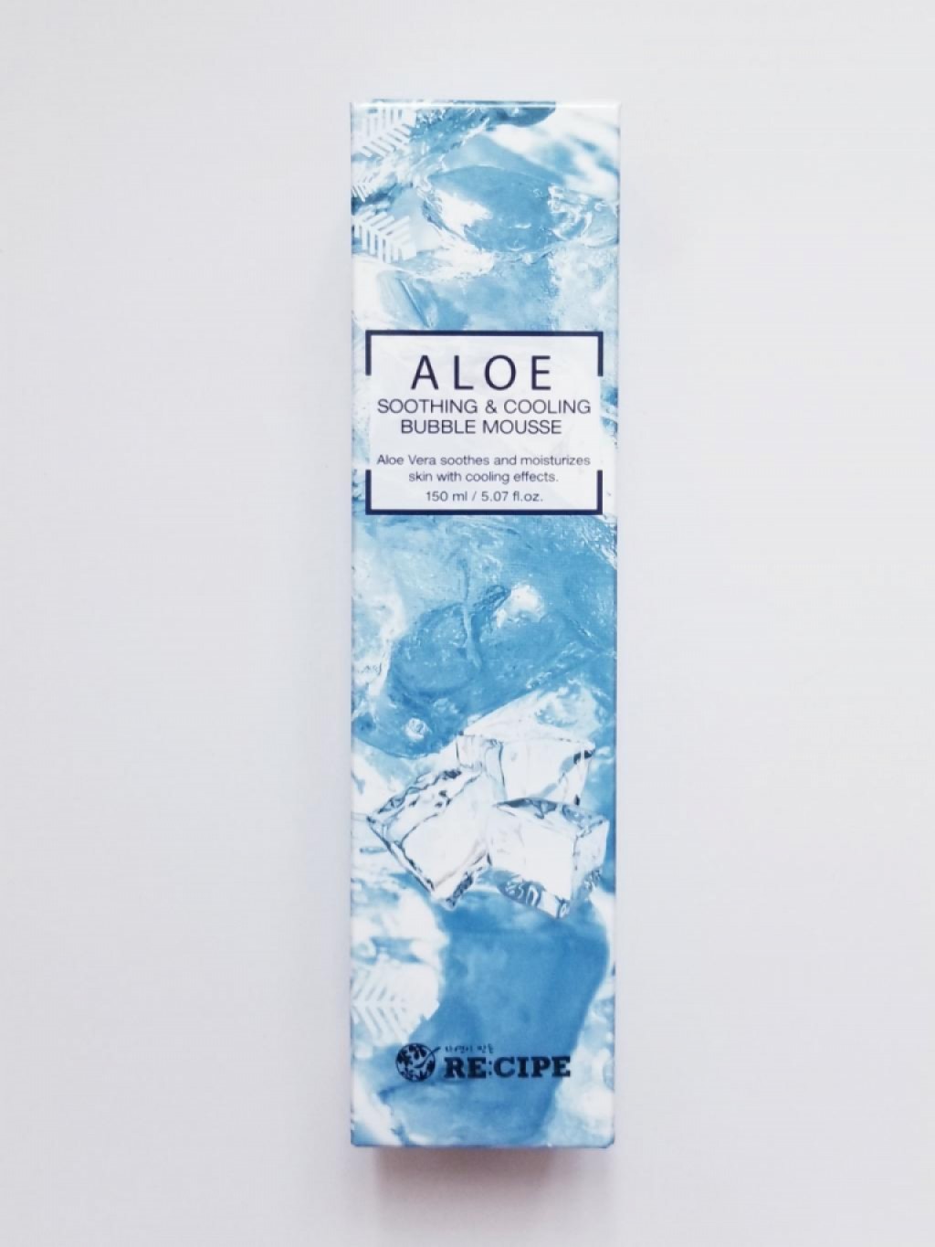 RE:CIPE Aloe Soothing & Cooling Bubble Mousse Успокаивающий, охлаждающий пузырящийся мусс с алоэ вера и пантенолом.