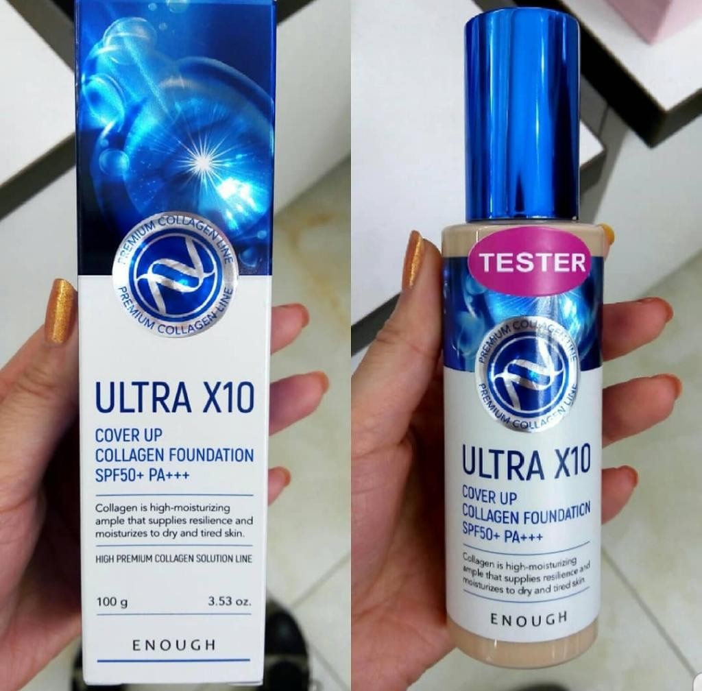 Enough ultra X10 full cover up collagen SPF 50+ PA+++ ВВ крем с коллагеном, новинка 2019 года!