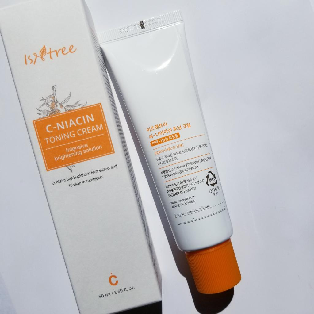 IsNtree C-Niacin Toning Cream Осветляющий крем с витамином С и ниацинамидом.