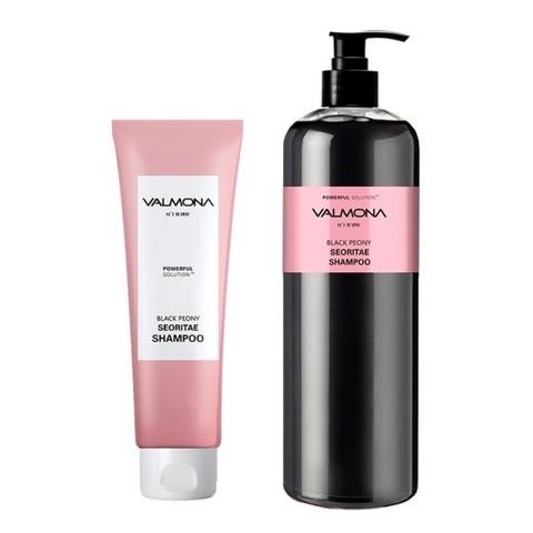 VALMONA Powerful Solution Black Peony Seoritae Shampoo Шампунь с экстрактом пиона и чёрных бобов для укрепления волос