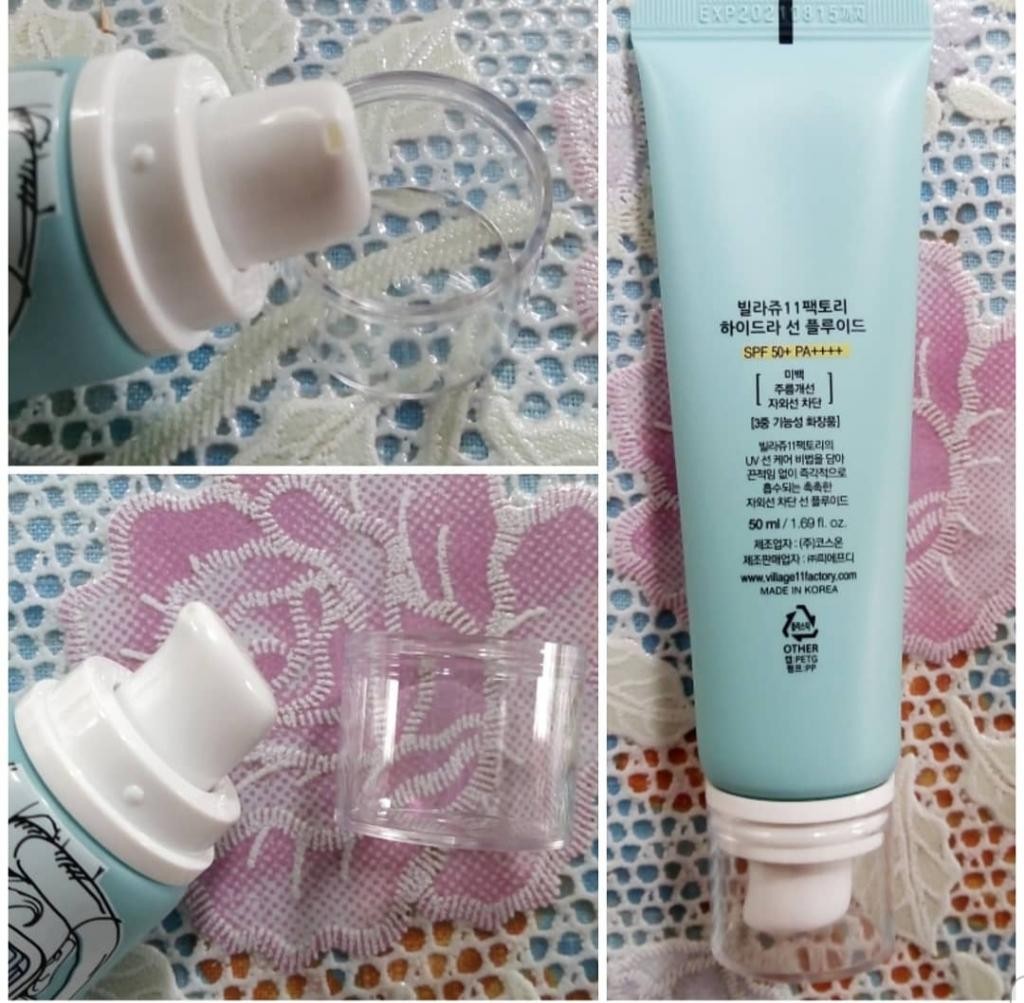 Village 11 Factory Hydra Sun Fluid SPF50+ PA++++ Увлажняющий солнцезащитный флюид