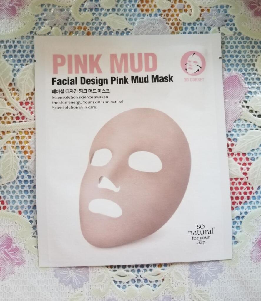 So Natural Facial Design Pink Mud Mask 3D Маска-корсет с розовой глиной