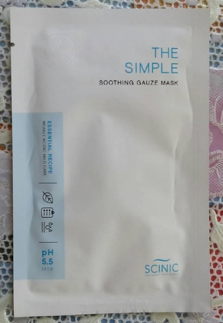 Scinic The Simple Soothing Gauze Mask Тканевая маска для лица.