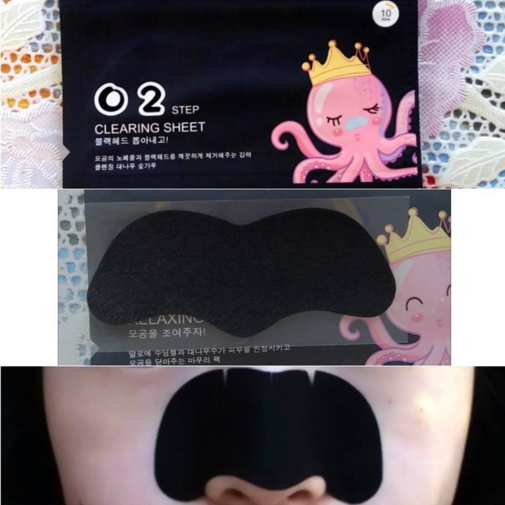 ALAXO Octopus Collagen 3 Step Nose Pack  Очищающая 3-шаговая маска для носа.