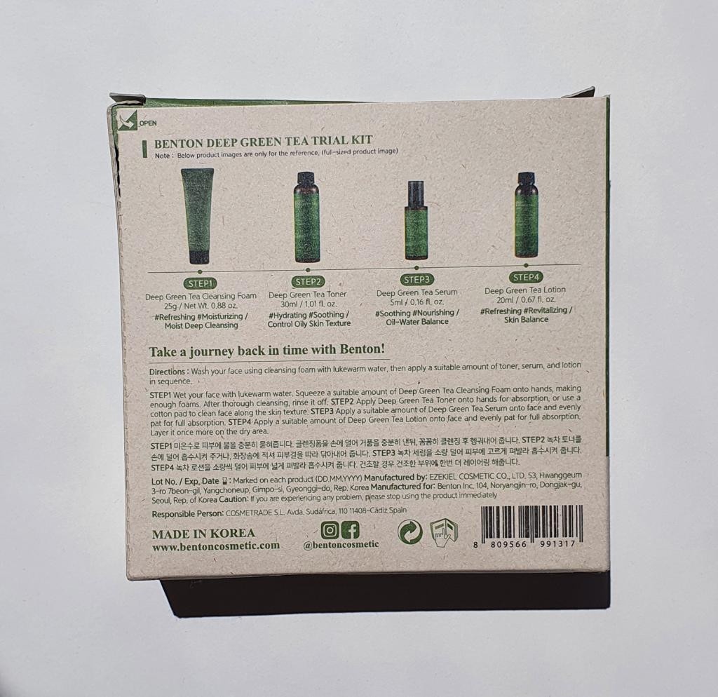 Benton Deep Green Cleansing Foam (25 гр) Глубоко очищающая пенка