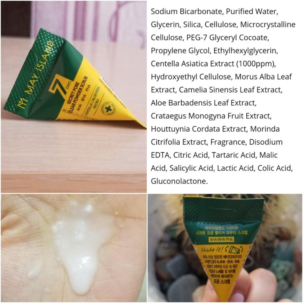 May Island 7 Days Secret Pore Clear Powder Scrub Скраб для глубокого очищения пор с центеллой