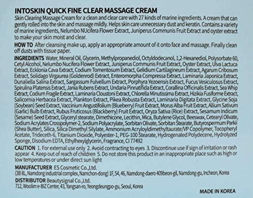 Intoskin Quick Fine Clear Massage Cream Массажный очищающий крем.