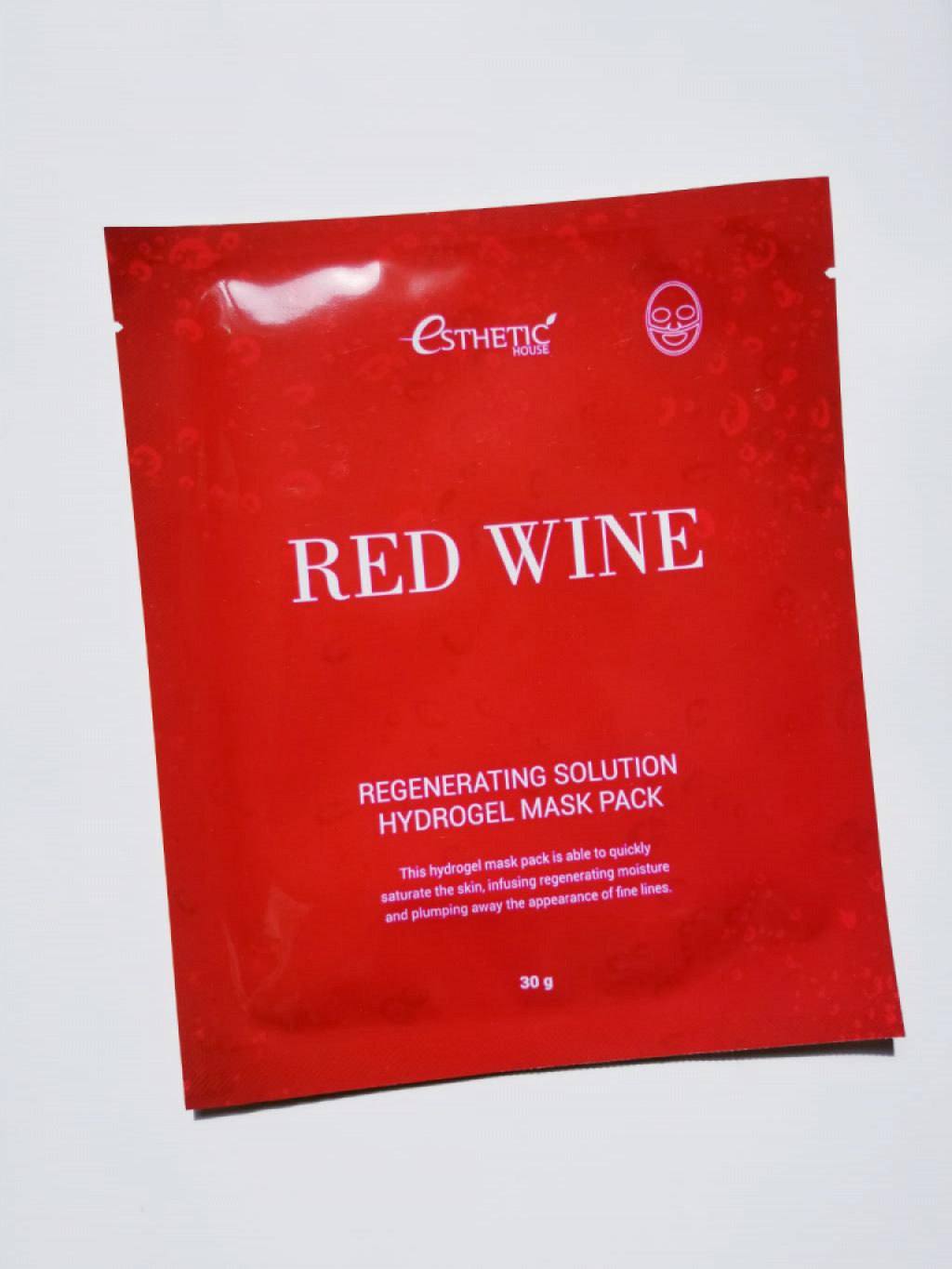 Esthetic House Red Wine Regenerating Solution Hydrogel Mask Pack Гидрогелевая маска с экстрактом вина