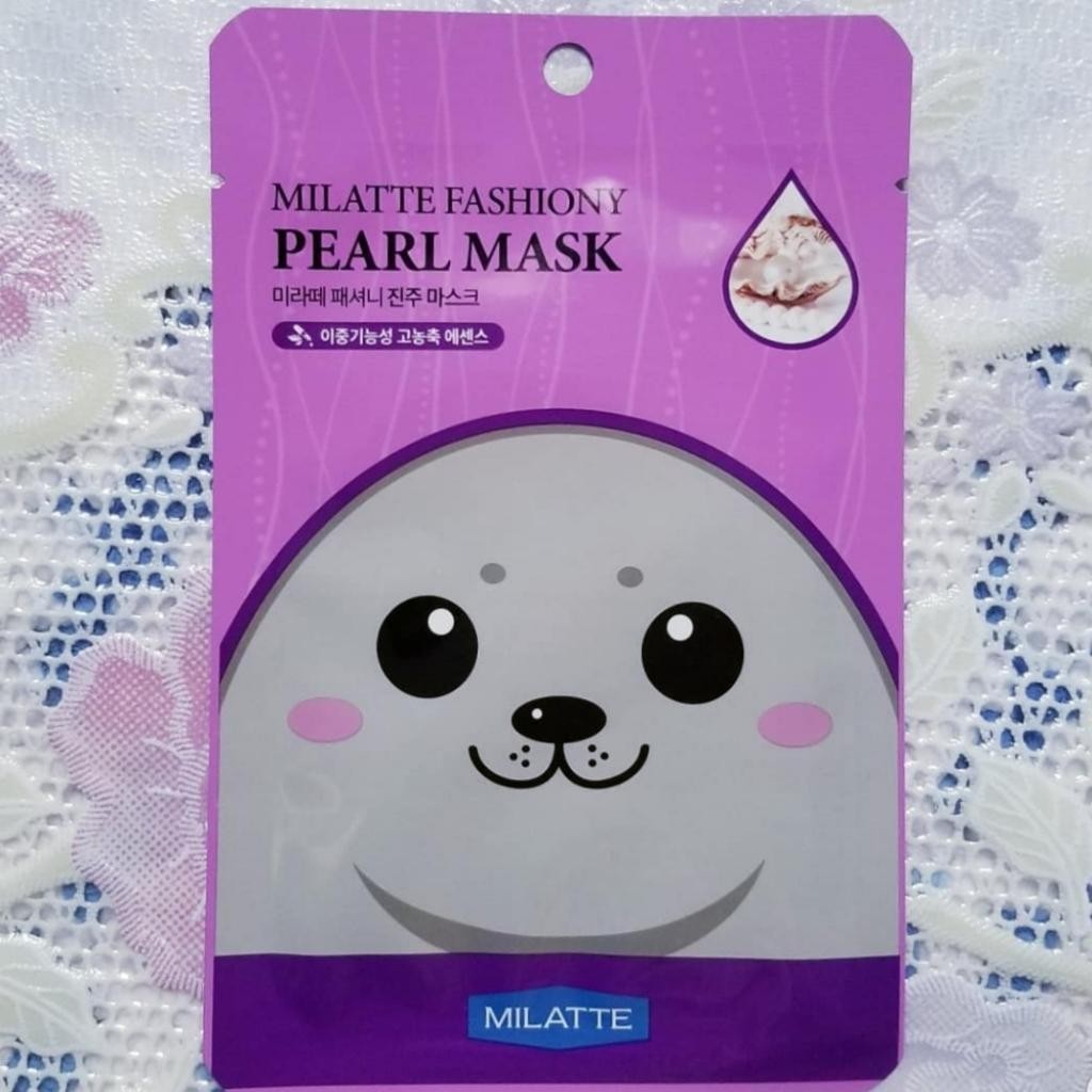 MILATTE FASHIONY PEARL MASK SHEET Маска тканевая с экстрактом жемчуга