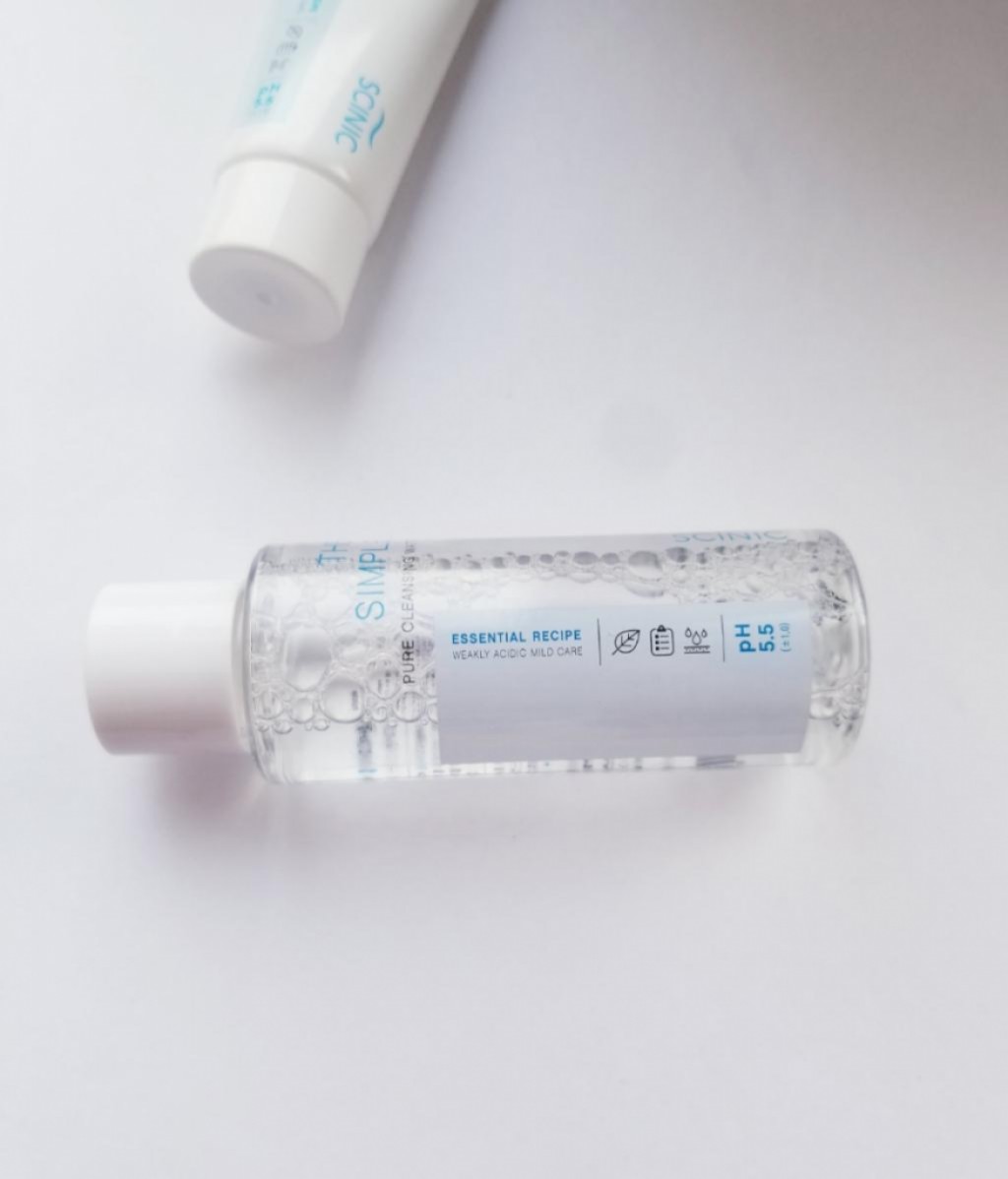 ”Scinic The Simple Pure Cleansing Water” Слабокислотная очищающая вода для лица