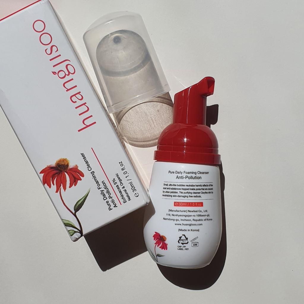 Huangjisoo daily foaming pure cleanser anti-pollution  Мягкая пенка для умывания с экстрактом эхинацеи
