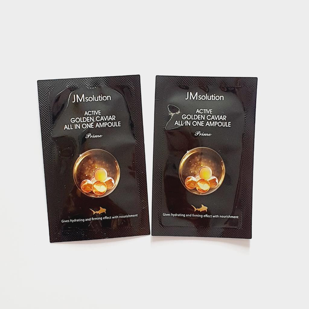 JMsolution Active Golden Caviar All In One Ampoule Prime Сыворотка 3 в 1 с экстрактом икры и золотом