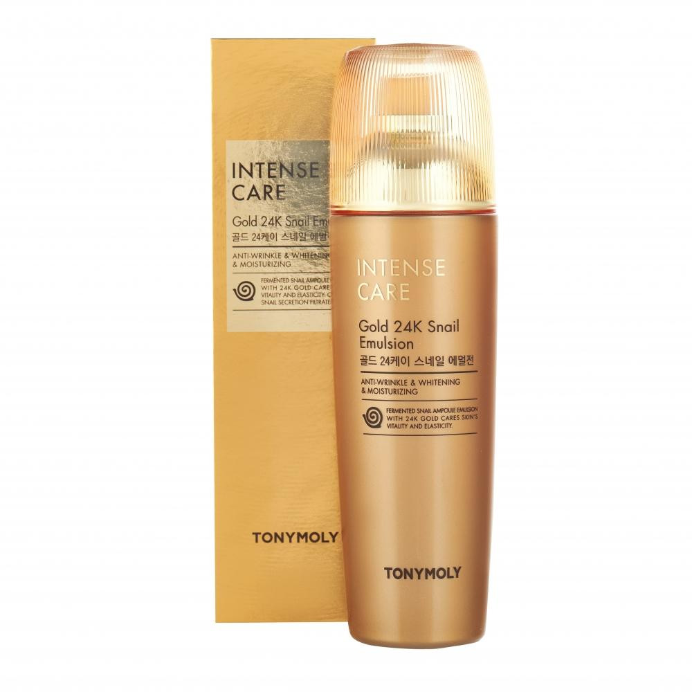 TONY MOLY Intense Care Gold 24K Snail Emulsion Эмульсия с 24K золотом и улиточным муцином для интенсивного ухода