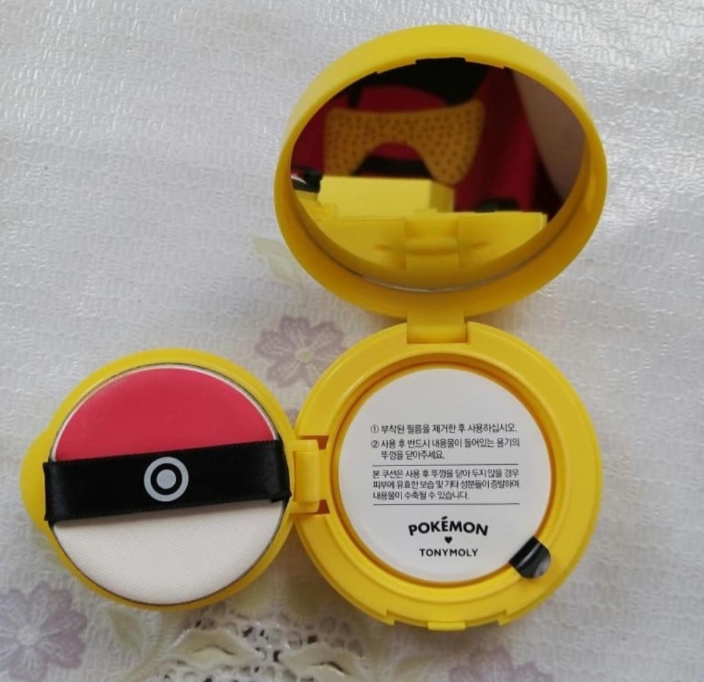 TONY MOLY Pikachu Mini cover cushion SPF 50+ PA+++ Лимитированный кушон -  коллаборация "Tonymoly" и "Покемонов".