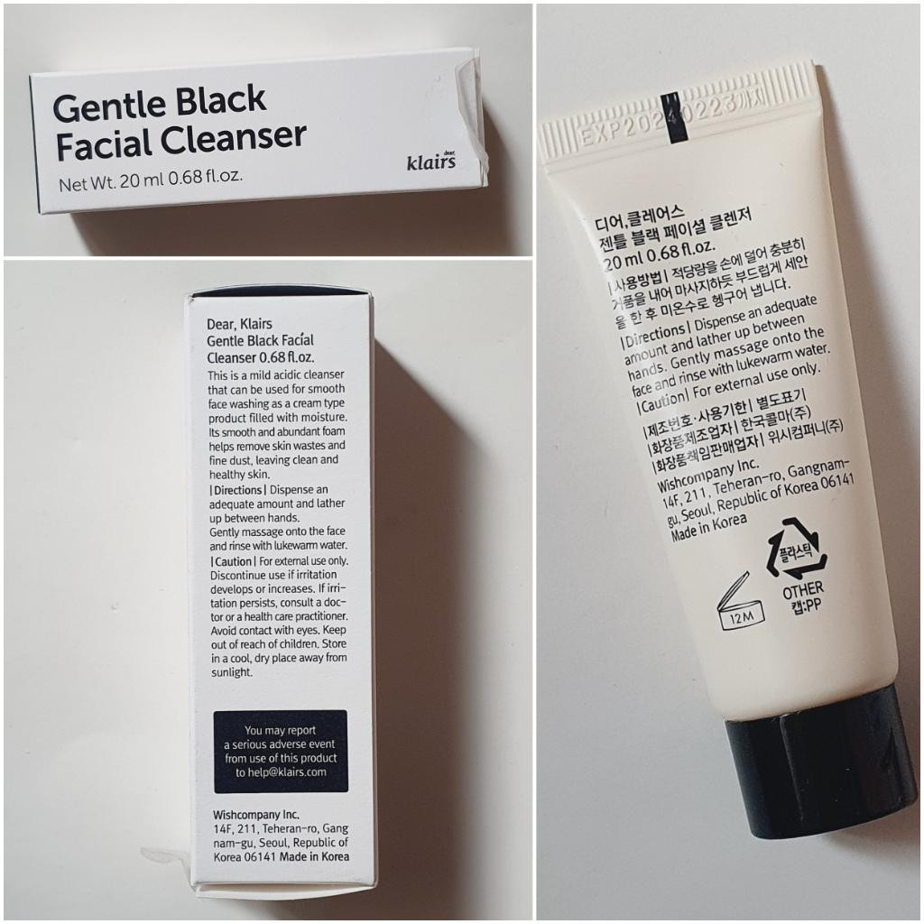 Dear Klairs Gentle Black Facial Cleanser Мягкая очищающая пенка