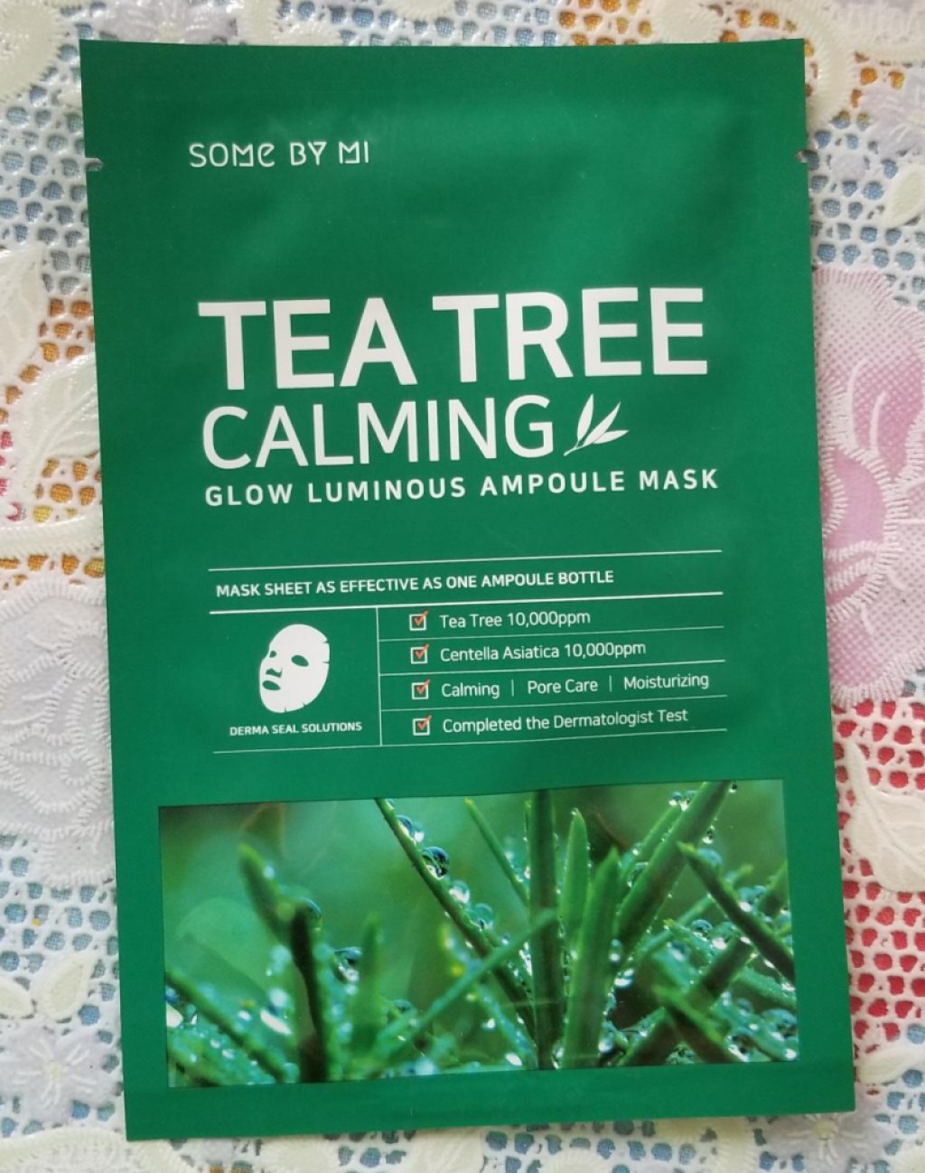 SOME BY MI Tea Tree Calming Glow Luminous Ampoule Mask Успокаивающая маска с чайным деревом