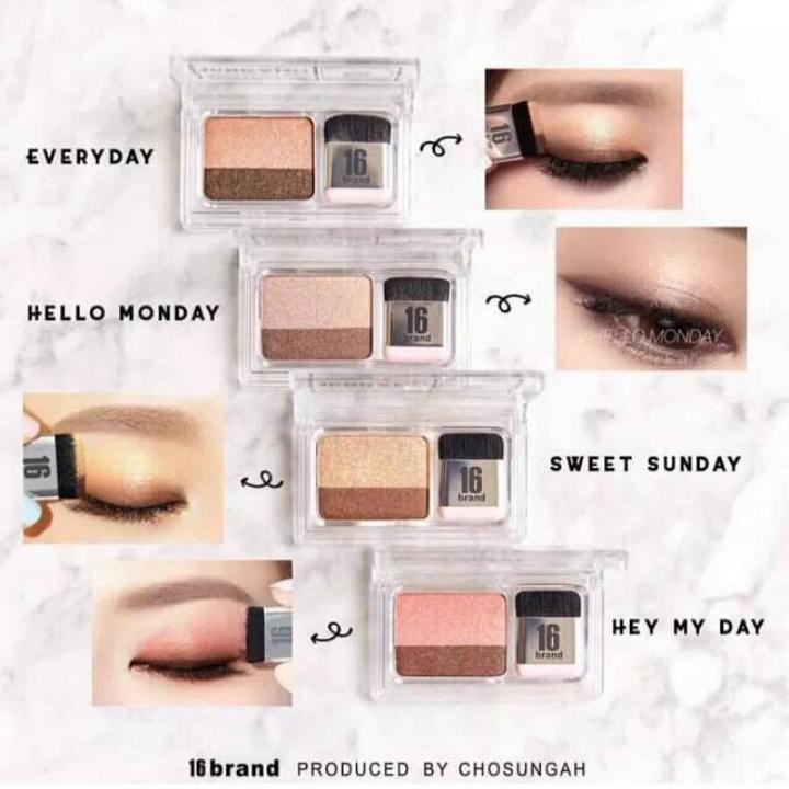 16 brand Eye Magazine Тени-Омбре в оттенке "Hello monday”