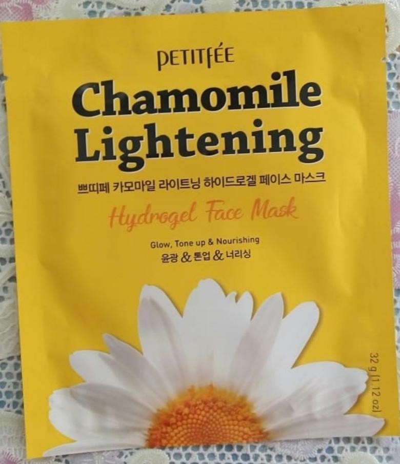 Petitfee Chamomile Lightening Hydrogel Face Mask Успокаивающая гидрогелевая маска 