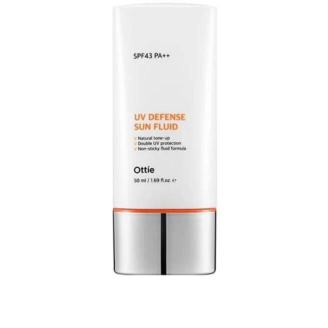 Ottie UV Defense Sun Fluid SPF43/PA++ Водостойкий солнцезащитный флюид для лица и тела.