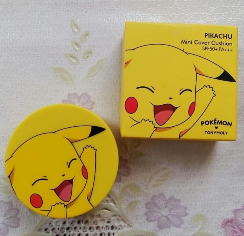 TONY MOLY Pikachu Mini cover cushion SPF 50+ PA+++ Лимитированный кушон -  коллаборация "Tonymoly" и "Покемонов".