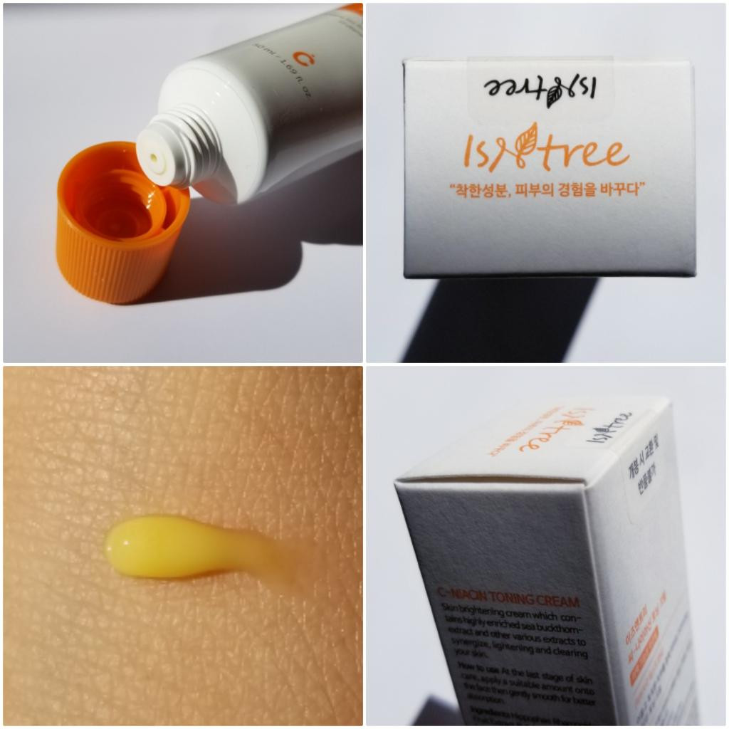 IsNtree C-Niacin Toning Cream Осветляющий крем с витамином С и ниацинамидом.