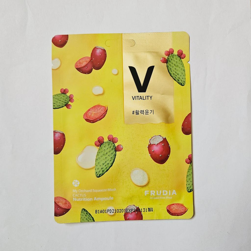 FRUDIA My Orchard Squeeze Mask Cactus Витализирующая тканевая маска для лица с кактусом