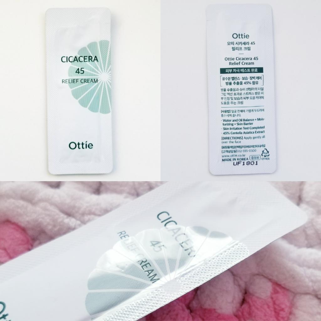 Ottie Cicacera 45 Relief Cream Увлажняющий и регенерирующий крем для лица с экстрактом центеллы.