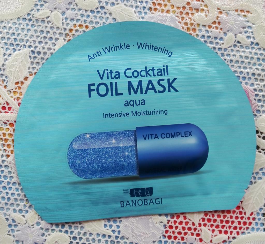 BANOBAGI Vita Cocktail Aqua Foil Mask фольгированная маска для лица премиум класса (увлажнение).