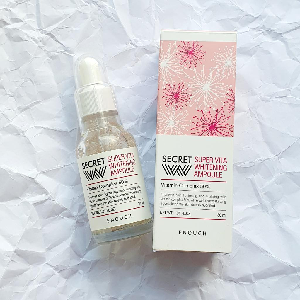 Enough Secret Super Vita Whitening Ampoule Витаминная осветляющая сыворотка для лица