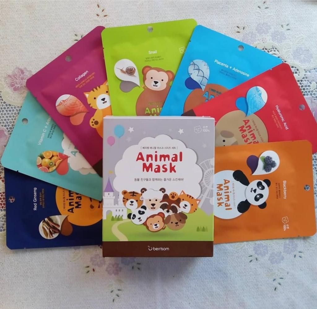 Berrisom Animal Mask Series Tiger Маска-тигренок с экстрактом женьшеня.
