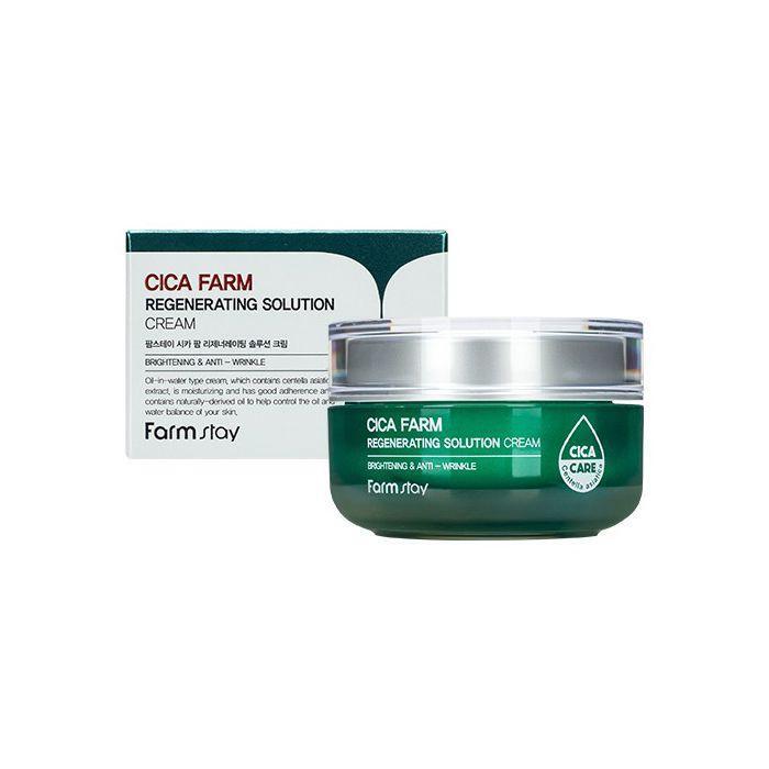 FarmStay Cica Farm Regenerating Solution Cream  Восстанавливающий крем для лица с центеллой азиатской