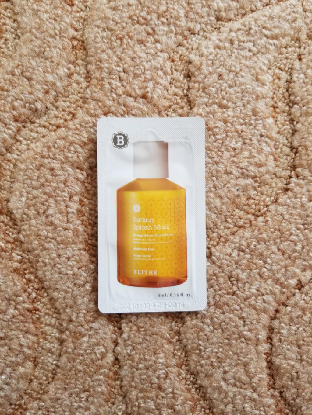Blithe Patting Splash Mask Energy Yellow Citrus&Honey - жёлтая сплеш-маска  для осветления