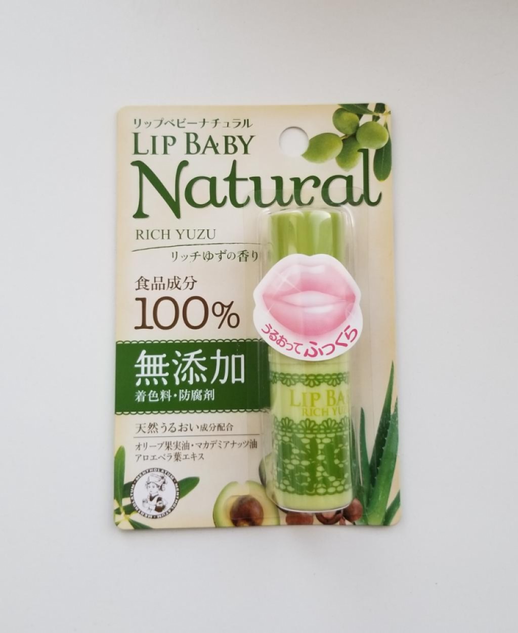 ROHTO Mentholatum Lip Baby Natural Rich yuzu Японский бальзам для губ