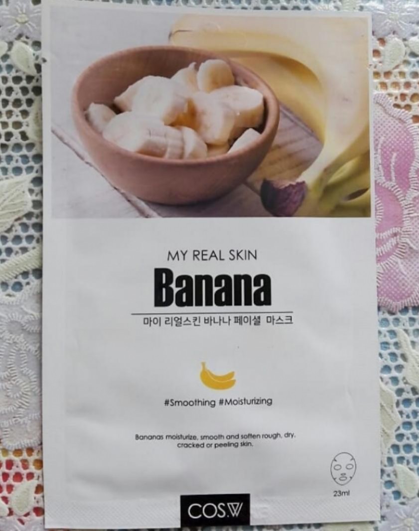 COS.W My Real Skin Banana Facial Mask Маска тканевая с экстрактом банана.