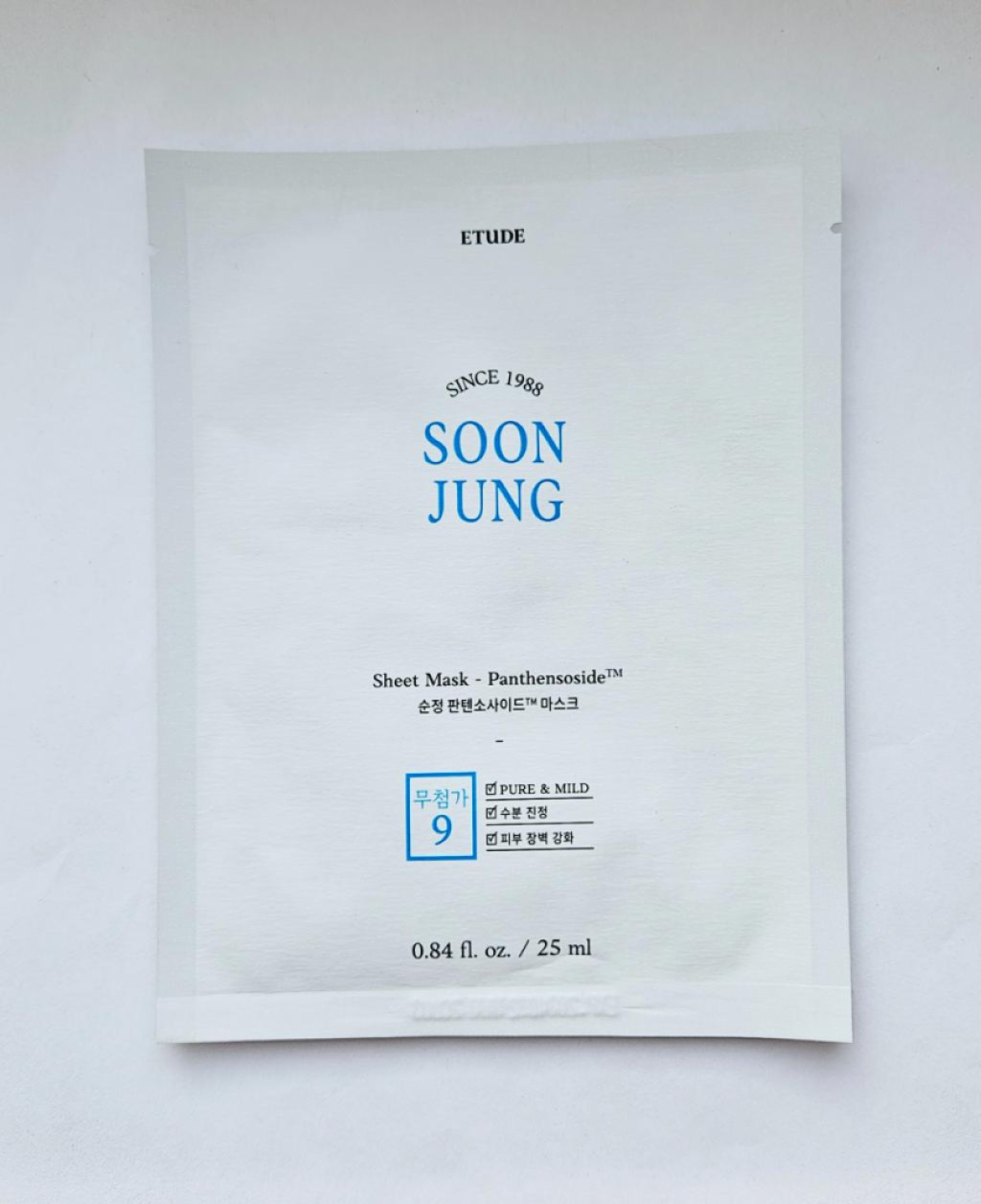 Etude House Soon Jung Sheet Mask Успокаивающая тканевая маска с пантенсосидом