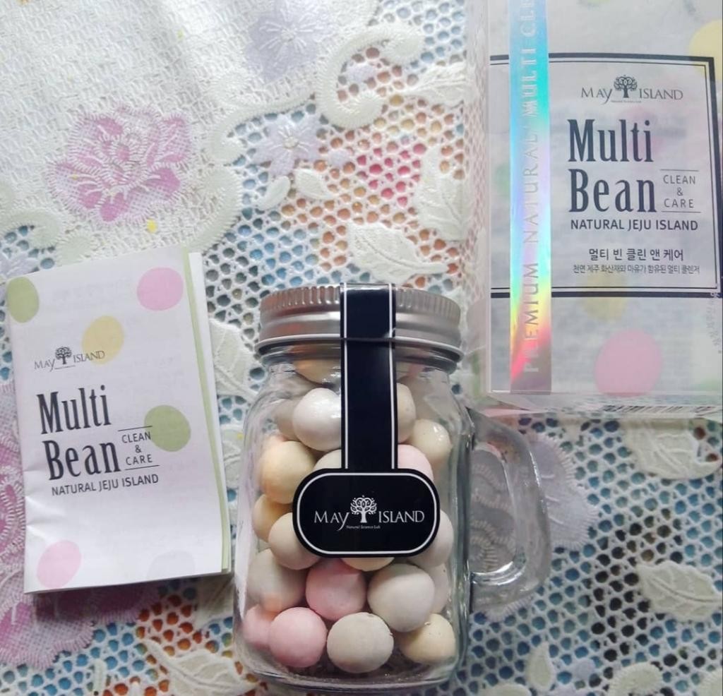 May Island Multi Bean Clean & Care Natural Jeju Island Универсальное очищающее средство. Пенка + лёгкий пилинг (шарики-порошок)