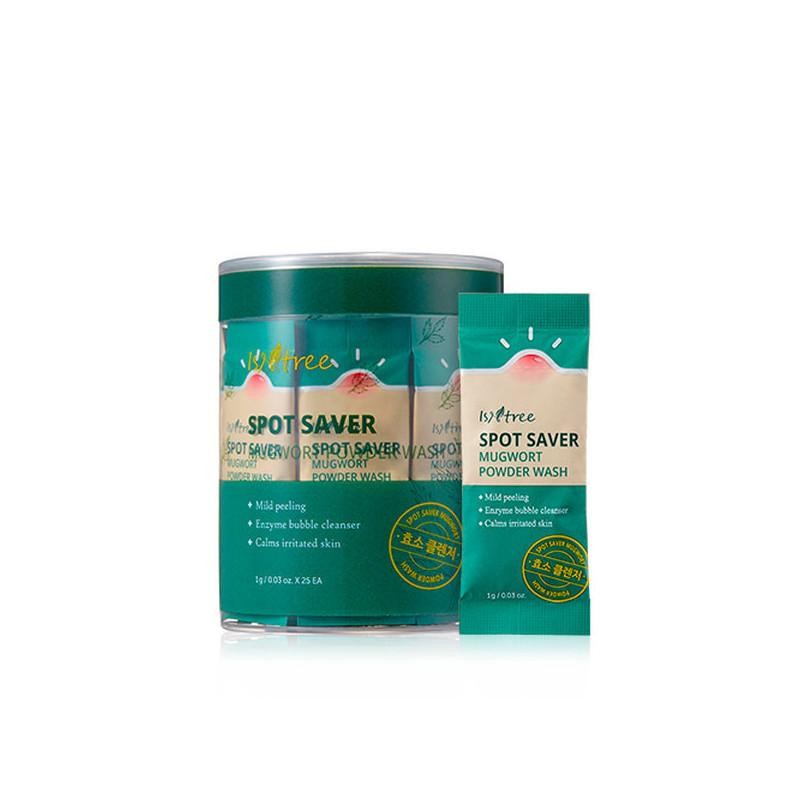 Isntree Spot Saver Mugwort Powder Wash энзимная пудра для умывания  2-в-1: пенка и пилинг