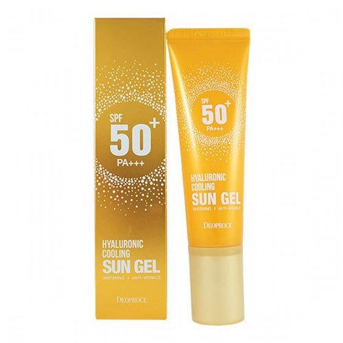 Deoproce HYALURONIC COOLING SUN GEL SPF50+/PA+++ Охлаждающий солнцезащитный гель 