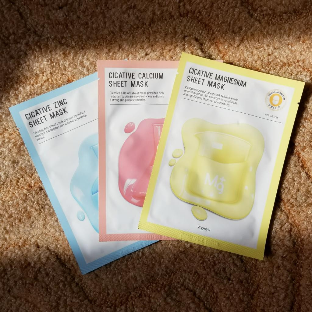 A'Pieu Cicative Sheet Mask Тканевые маски с минералами.