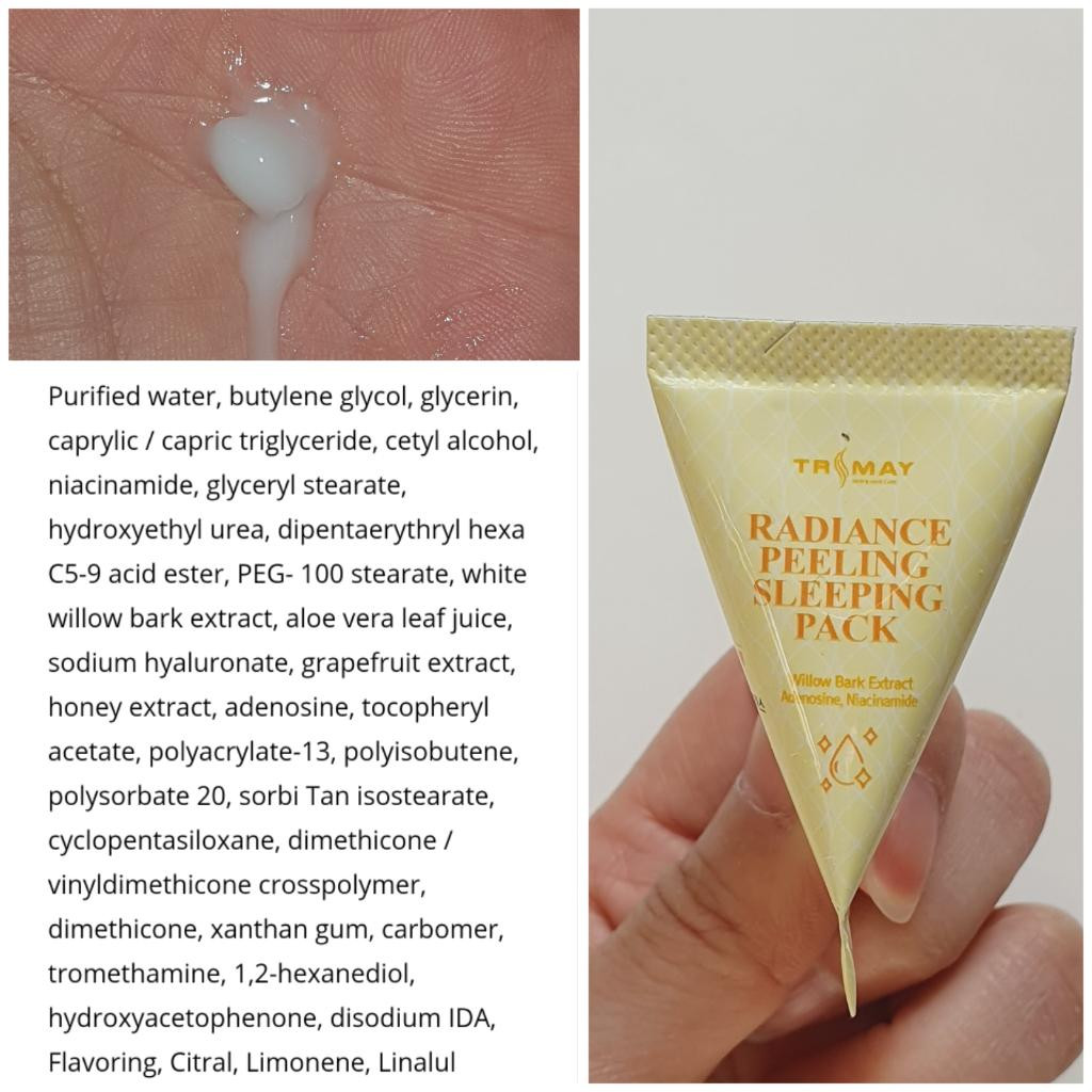 Trimay Radiance Peeling Sleeping Pack Ночная маска с ниацинамидом для сияния кожи