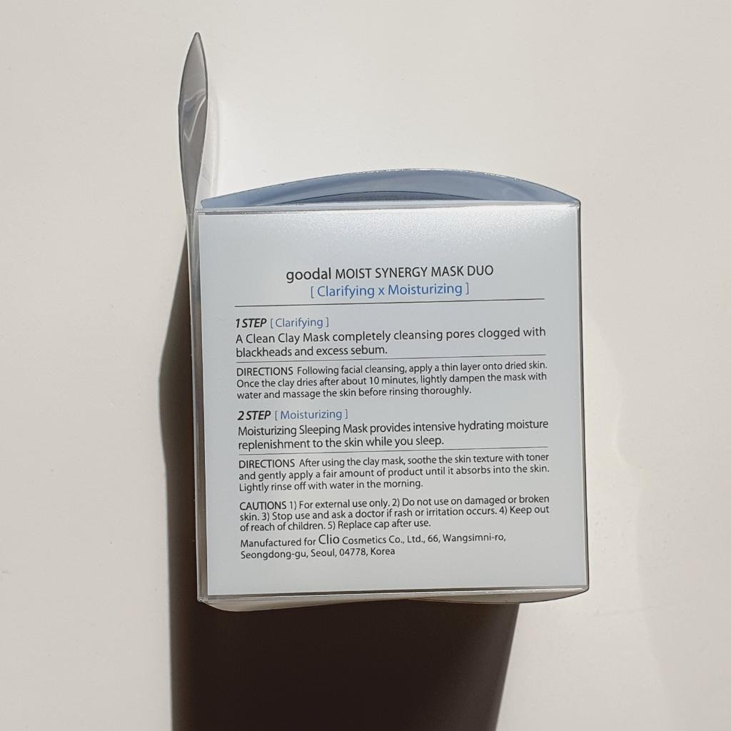 GOODAL Moist Synergy Mask Duo: Clarifying + Moisturizing Средство 2-в-1 для ухода за кожей (Очищение и Увлажнение)