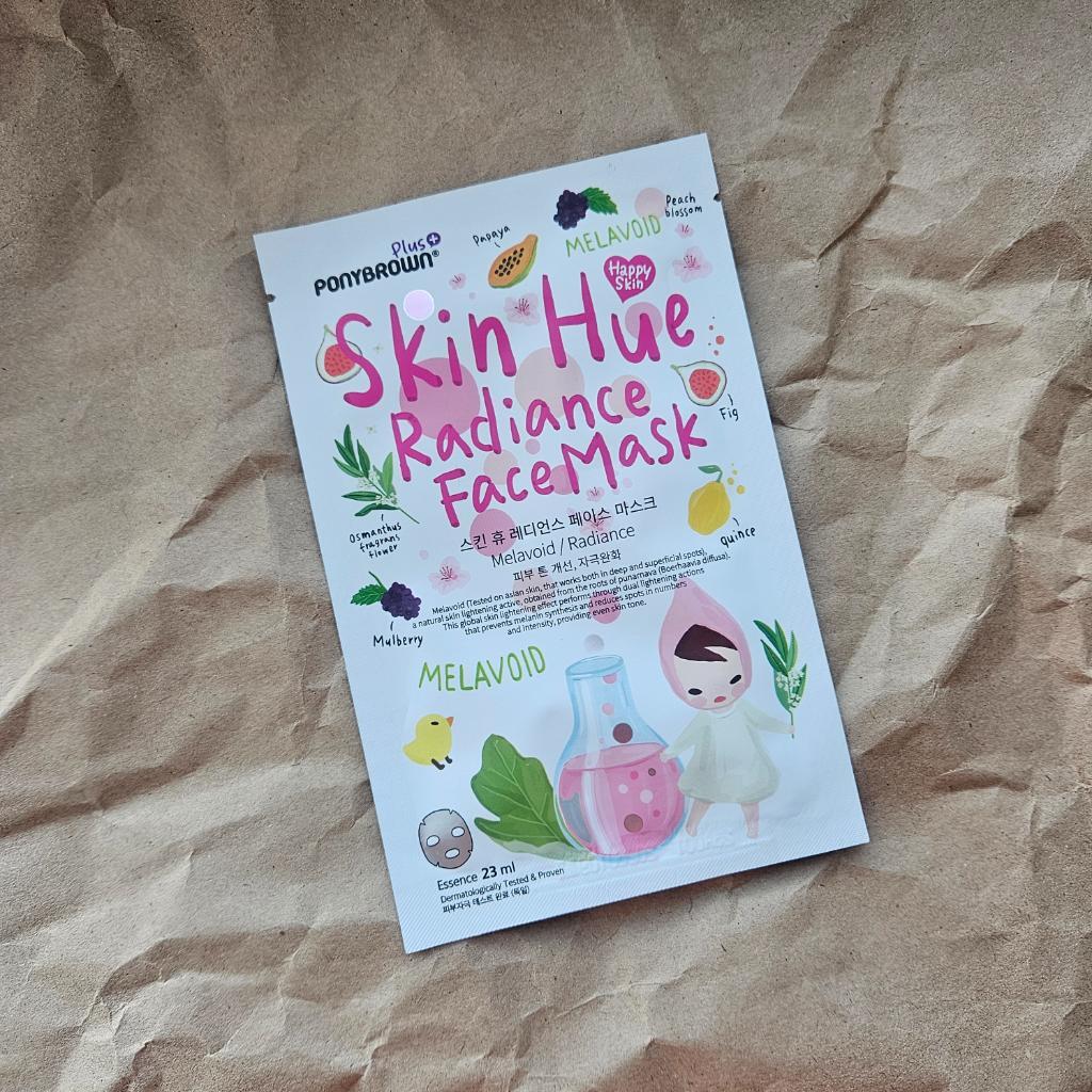 Ponybrown skin hue radiance face mask Тканевая маска для сияния кожи.