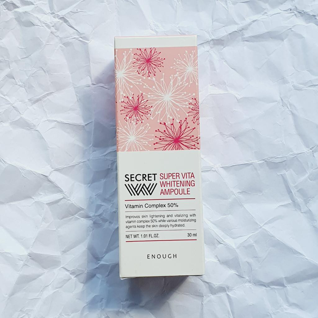 Enough Secret Super Vita Whitening Ampoule Витаминная осветляющая сыворотка для лица