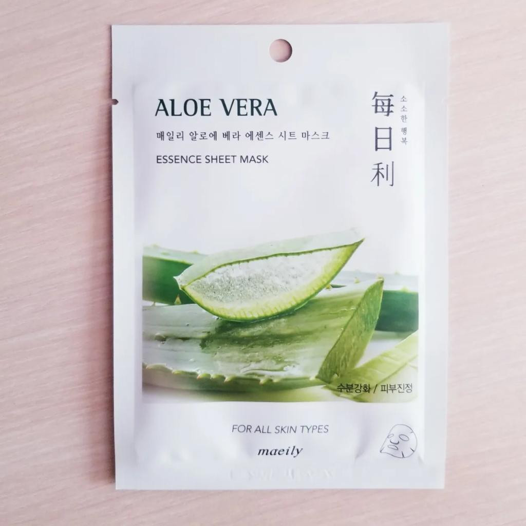 Maeily Aloe Vera Essence Sheet Mask Увлажняющая тканевая маска с экстрактом алоэ