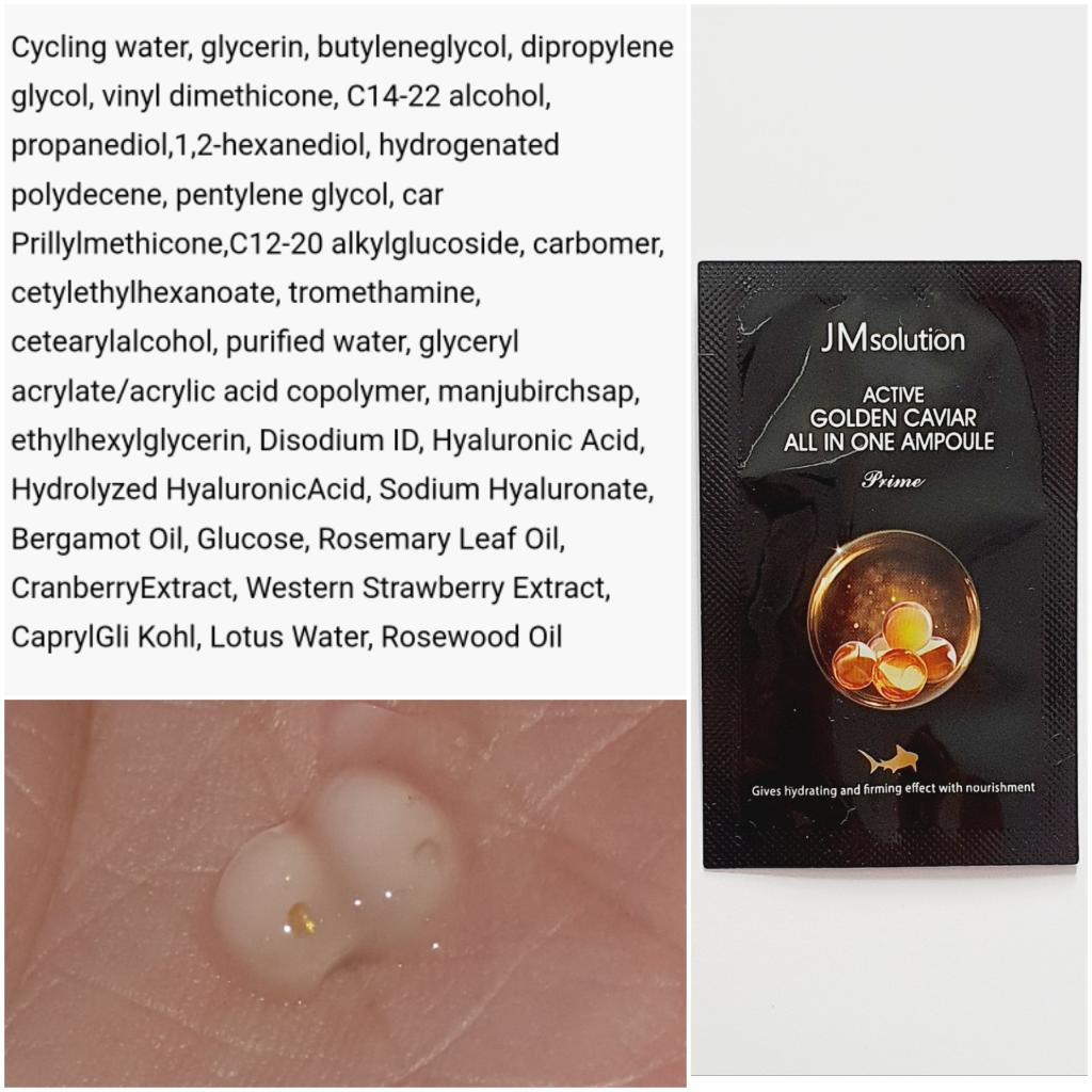 JMsolution Active Golden Caviar All In One Ampoule Prime Сыворотка 3 в 1 с экстрактом икры и золотом