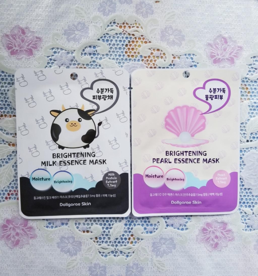 DOLLGORAE Skin Essence Mask  Бюджетные осветляющие тканевые маски.