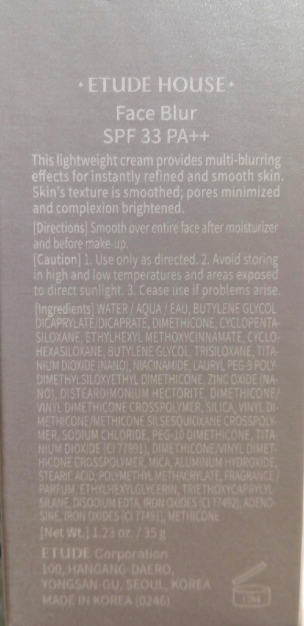 ETUDE HOUSE Beauty Shot Face Blur SPF33/PA++ База под макияж